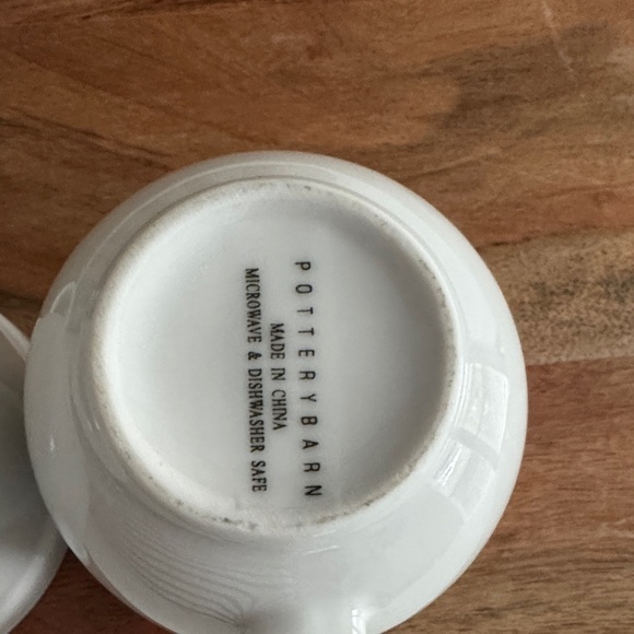 Pottery Barn Vintage White Ceramic Farmhouse Mug Set (3) - Picture 9 of 11